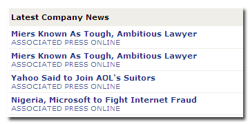 Company News Example